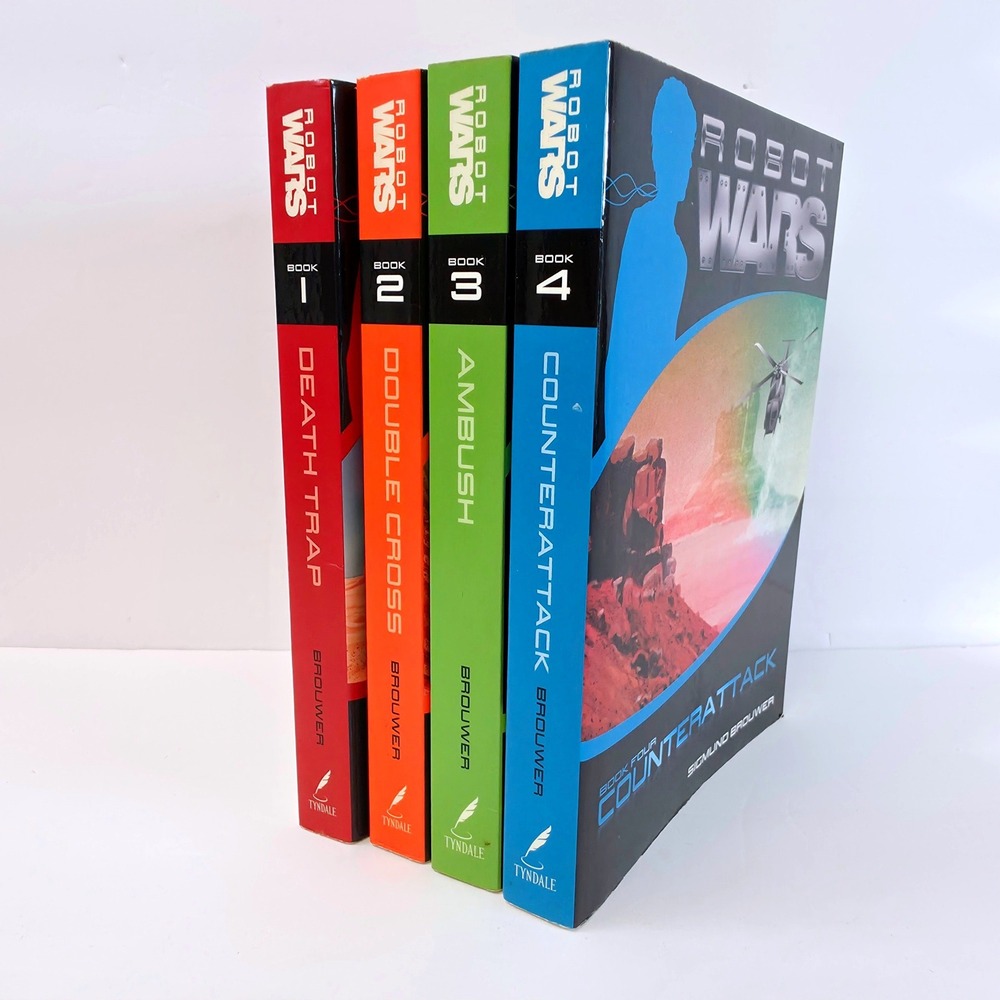 Tyndale Robot Wars Book Set 1-4 Sigmund Brouwer Paperback Kids Sci-Fi